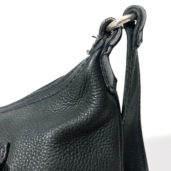 Vintage Fossil 75082 Black Leather Shoulder Purse - Picture 6 of 17